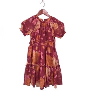 Rachel Parcell New Red Rumba Sunlit Floral Spring Dress Girls Size 8